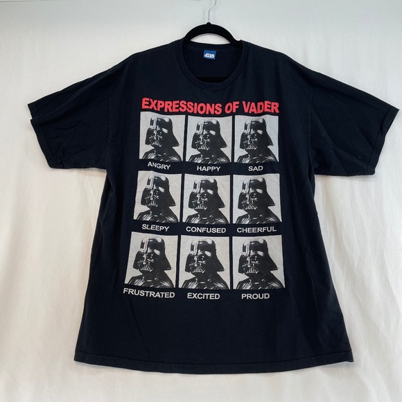 Star Wars Expressions of Vadar Black T-Shirt Men’s Size Large - Picture 1 of 7